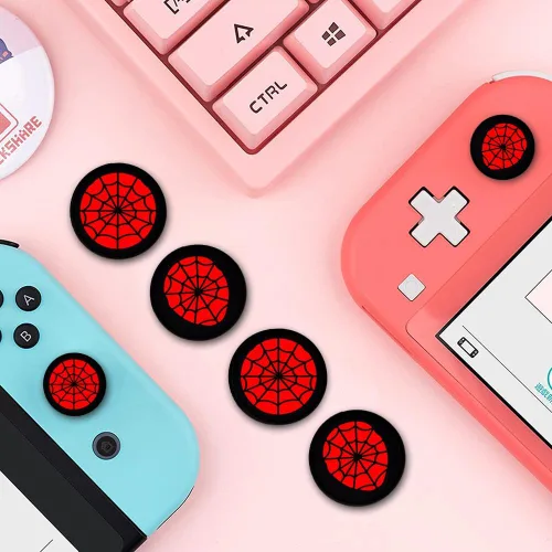 Vista 34 de PERFECTSIGHT Juego de 4 fundas para palanca de mando para Switch Lite/OLED, para Nintendo Switch, para Switch Lite/OLED, cubierta de botón analógica