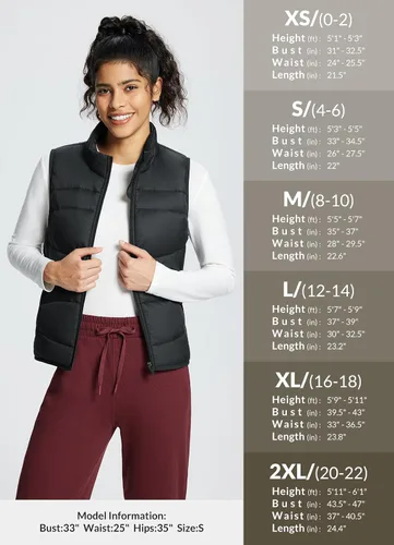 Vista 7 de BALEAF Chaleco ligero y cálido para mujer, para correr, invierno, híbrido, sin mangas, acolchado, resistente al agua