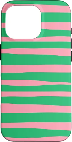 Vista 20 de Pink and Green Stripes aka Streaks Case for iPhone 16