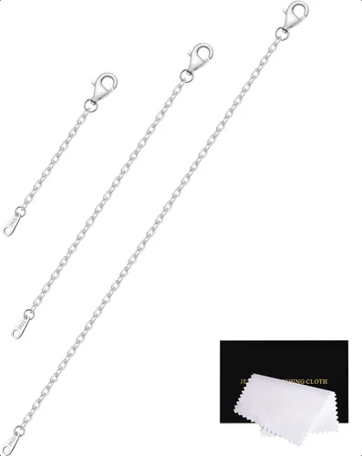 Vista 34 de Extensores de collar para mujer, chapados en oro de 14 quilates, extensores de collar duraderos, cadena de plata de ley 925 para pulsera y Dorado