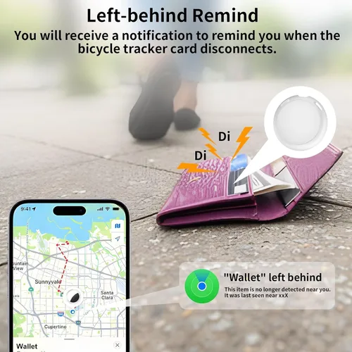 Vista 4 de Paquete de 2 rastreadores GPS para vehículos que funcionan con Find My (solo iOS) Buscador de artículos de automóvil en tiempo real, cobertura