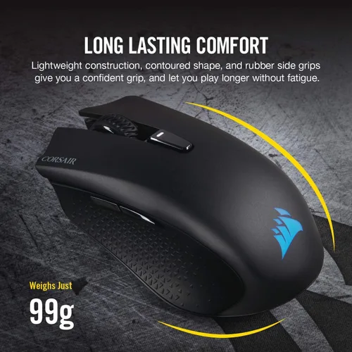 Vista 4 de CORSAIR Harpoon RGB Wireless - Mouse inalámbrico recargable para juegos - Sensor óptico de 10,000 DPI (renovado)