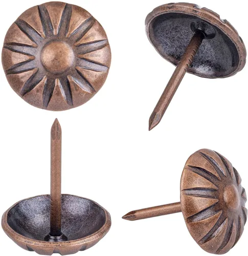 Vista 14 de Tachuelas de tapicería para muebles, clavos de tapicería negros de 3/4 pulgadas, tachuelas decorativas, 100 tachuelas de muebles resistentes