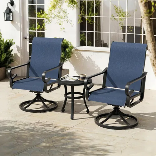 Vista 14 de NUU GARDEN 3 Pieces Outdoor Patio Bistro Set with Coffee Table,Beige