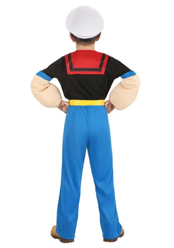 Vista 5 de Disfraz Deluxe de Popeye para Niños Multicolor