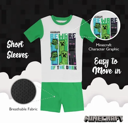 Vista 5 de Minecraft Pijama de algodón de ajuste cómodo para niños