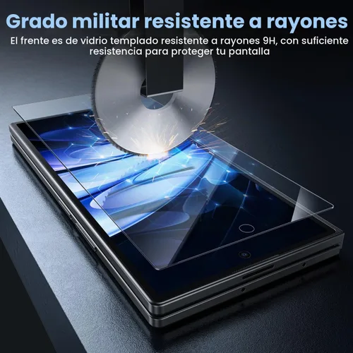 Vista 5 de WSKEN Protector de pantalla para Samsung Galaxy Z Fold 7 – [Marco de alineación automática] Paquete de 2 películas interiores de TPU + 2