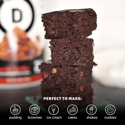 Vista 7 de Devotion Nutrition Brownie - Proteína en polvo para batidos, hornear, brownies, postres, 0.71 oz de aislado de suero y mezcla de caseína, sin azúcar