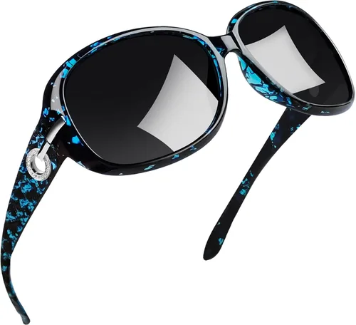 Vista 32 de Joopin Oversized Rectangle Sunglasses UV400 Protection Shades for Women Negro