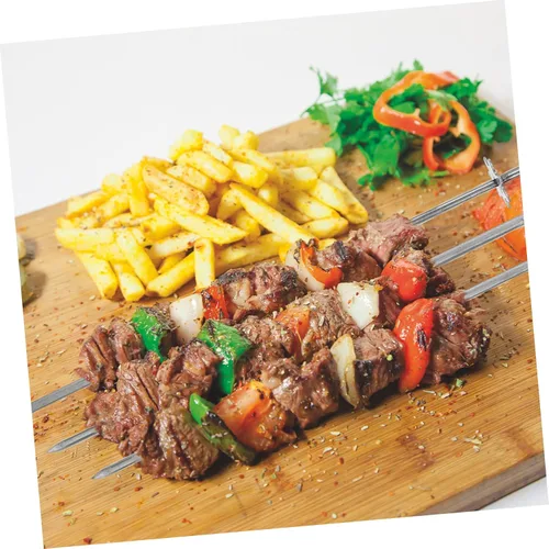 Vista 4 de Yardwe Parrilla de brocheta vertical, 10 piezas, pinchos de acero inoxidable