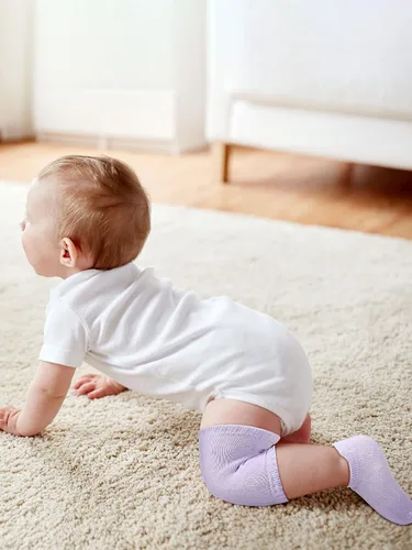 Vista 5 de Juego de 10 pares de rodilleras antideslizantes para bebés y calcetines antideslizantes para bebés, unisex para niños pequeños, calcetines