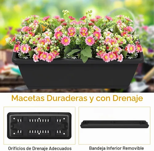 Vista 3 de OYEAL Cama de Jardín Elevada de 4 Niveles Jardineras Verticales para Interior y Exterior Caja de Jardinera Elevada con Patas Jardinera de Hierbas