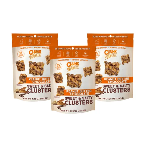 Vista 10 de Chunk Nibbles S'mores Snack Clusters - Golosinas inspiradas en fogatas con malvaviscos, galletas Graham, pretzels y chocolate, lote pequeño, hecho a