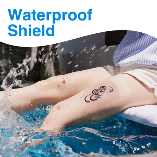 Vista 5 de Dynarex Dürma+ View Guard - Rollo de película transparente, vendaje para cuidado posterior del tatuaje, envoltura flexible para protección
