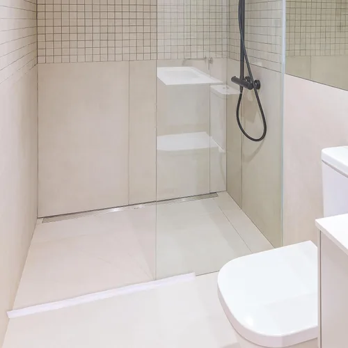 Vista 3 de XIHIRCD Protector de agua para puerta de ducha de 1m/40in, barrera de piso de sitio húmedo