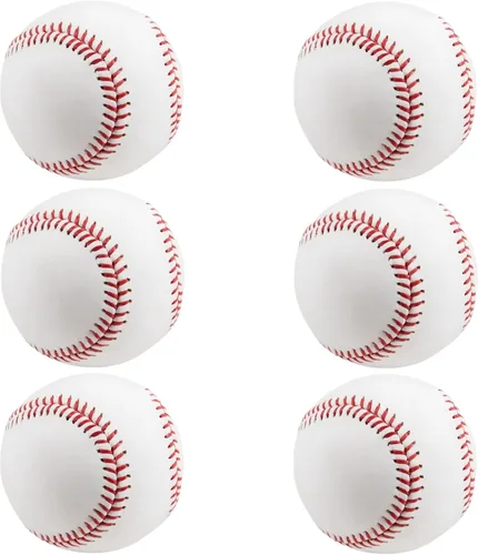 Vista 7 de Rarapop Blank Standard Baseball Balls, Official Size 9 Inch Leather Covered Practice Baseball Training Ball for League Play, Pitching, Hitting