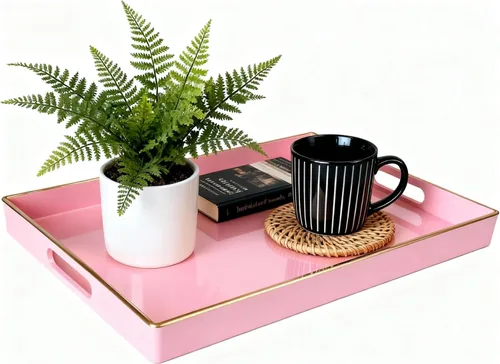 Vista 12 de Bandeja Decorativa, Bandeja Rectangular de Plástico con Asas, Moderna Bandeja de Tocador y Bandeja para Servir para Baño, Cocina, Otomana y Mesa