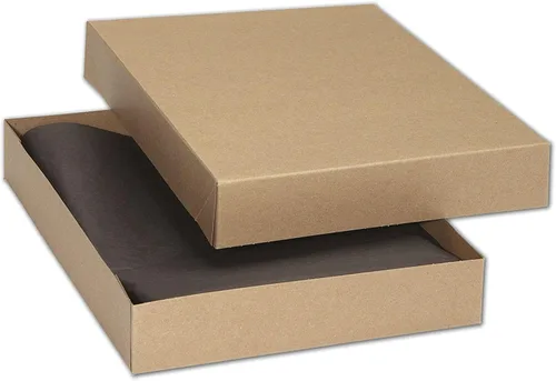 Vista 3 de Cajas de Regalo de Ropa Kraft de 2 Piezas - 11 1⁄2 x 8 1⁄2 x 1 5⁄8" -Paquete de 20
