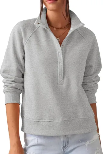 Vista 10 de PRETTYGARDEN Sudaderas de gran tamaño de moda para mujer Marrón