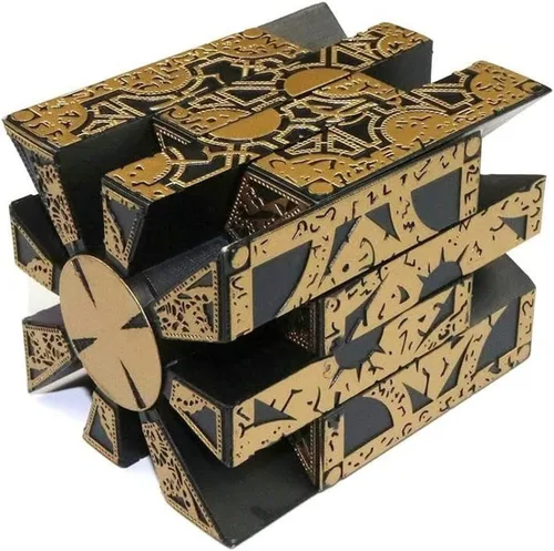 Vista 4 de SUIZU Caja de rompecabezas Hellraiser Desmontable, Caja de Bloqueo con Deformación Funcional con Base