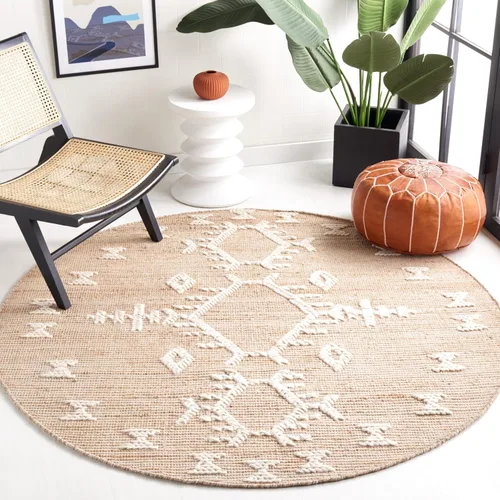 Vista 9 de SAFAVIEH Marbella Collection - Alfombra de pasillo de 8 pies, color marfil, diseño de transición, ideal para zonas de alto tráfico en pasillo, baño