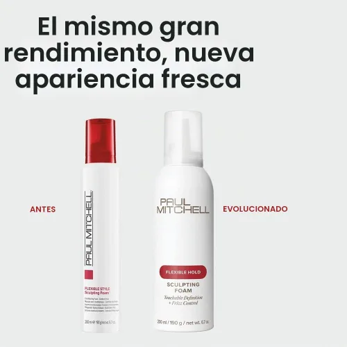 Vista 2 de Paul Mitchell Sculpting Foam, Touchable, Flexible Hold + Frizz Control, For All Hair Types