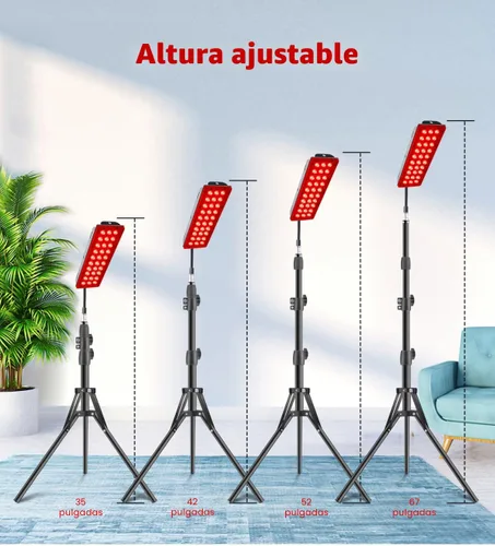 Vista 9 de Lámpara de Terapia de Luz Roja, Terapia de Luz Infrarroja con Soporte - Dispositivo de Luz Roja de 660nm y Luz Infrarroja Cercana de 850nm