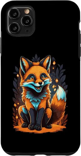 Vista 11 de iPhone 15 Artistic Fox Ilustración Lindo Anime Fox Case