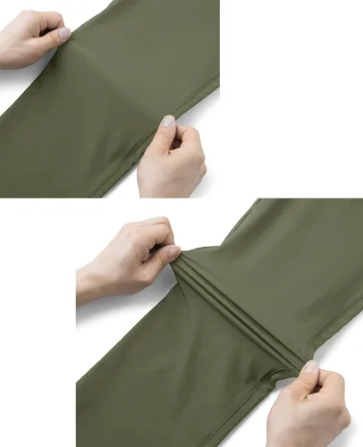Vista 3 de BIYLACLESEN Pantalones de correr para hombre, ligeros, de secado rápido, para senderismo, con bolsillos con cremallera