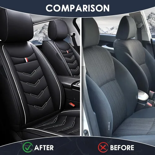 Vista 17 de Funda de asiento de auto de 2 asientos para Dodge Challenger 2000-2023, funda de cojín duradera, resistente al desgaste, impermeable, transpirable