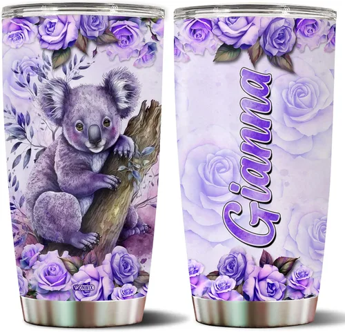 Vista 10 de Regalos personalizados de Beagle para mujeres, esposa, hija, mamá, niña, vaso de acero inoxidable aislado de 20 onzas, taza de viaje, taza de café