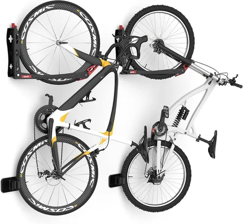 Vista 11 de TORACK BIKEPAL Soporte de bicicleta giratorio sin elevación, soporte de bicicleta vertical de ahorro de espacio montado en la pared