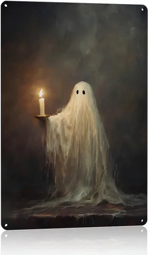Vista 9 de Decoración de pared de fantasma de Halloween, decoración de fiesta de Halloween para interiores y exteriores, decoración espeluznante para el hogar