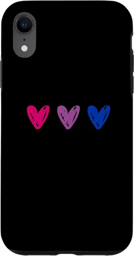 Vista 24 de iPhone 16 Bisexual Pride Hearts Bi Pride Flag Case