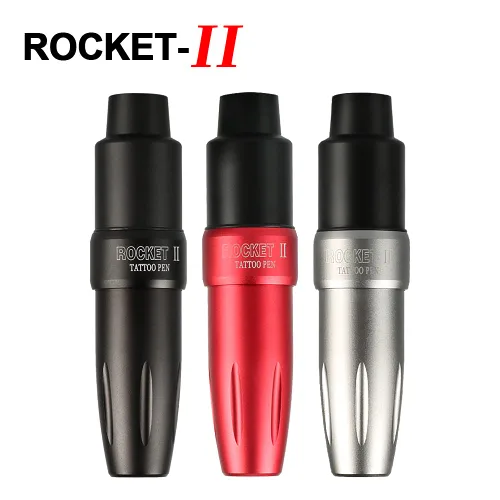 Vista 7 de Rocket II Motor Tattoo Pen Motor Máquina de tatuaje Máquina de tatuaje rotativa Espacio Cartucho de aluminio Equipo de pistola de tatuaje (negro)