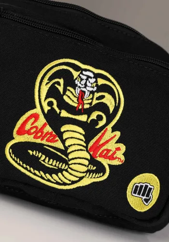 Vista 2 de Riñonera Negra Cobra Kai para Adultos Multicolor