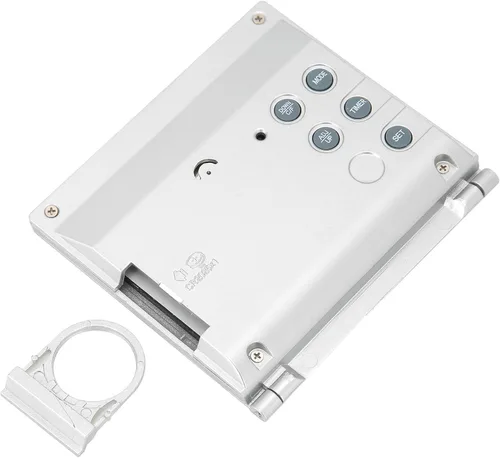 Vista 8 de Reloj electrónico compacto con alarma plegable, fácil de leer, reloj atómico de escritorio, ajuste automático, pantalla de reloj despertador digital