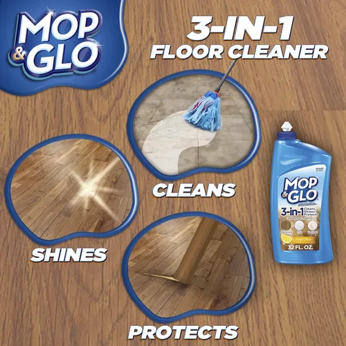 Vista 2 de Mop & Glo Limpiador profesional de pisos multisuperficie, aroma cítrico fresco, 64 onzas