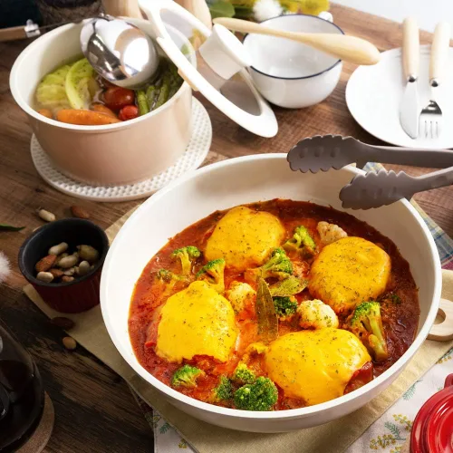 Vista 13 de Iris Ohyama H-CC-SE6 Frying Pans, Pots, with Removable Handle, 6-Piece Set, Induction Gas Stoves, 10.2 inches (26 cm), 7.9 inches (20 cm), Compact