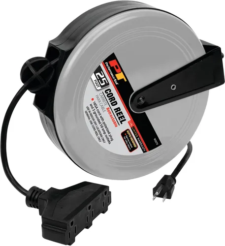 Vista 10 de Performance Tool 1 carrete de cable retráctil de color gris/negro