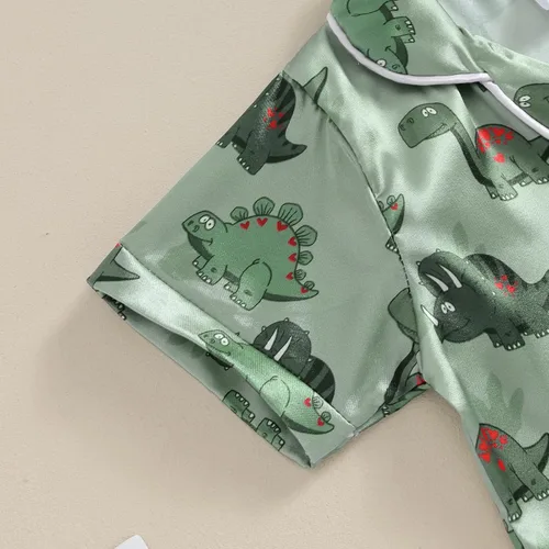 Vista 116 de Conjunto de pijama de manga larga con botones para niña pequeña, conjunto de ropa de dormir