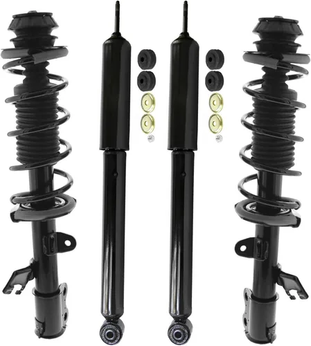 Vista 60 de Detroit Axle - Puntales y Amortiguadores para Chevy Traverse Buick Enclave GMC Acadia Saturn Outlook 2007-2012, 2 puntales delanteros con resorte
