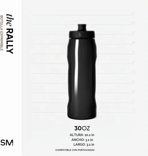 Vista 6 de Simple Modern Botella exprimible con tapa de bloqueo Vaso deportivo de 30 Negro medianoche
