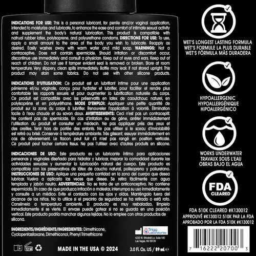 Vista 2 de Lubricante de silicona premium de platino, húmedo 3,1 onzas líquidas/93 ml, Paquete de 2, 1