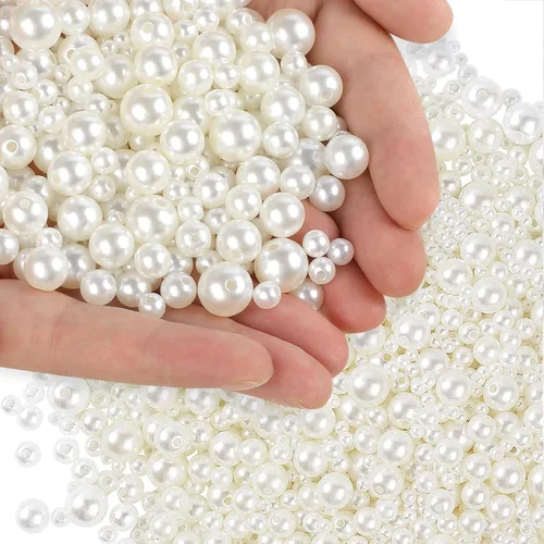 Vista 11 de Phinus 6000 Pz Cuentas de Perla de 4mm con Agujero, Perlas Redondas para Manualidades, Cuentas de Perla Sueltas para Hacer Joyas, Perlas para Hacer