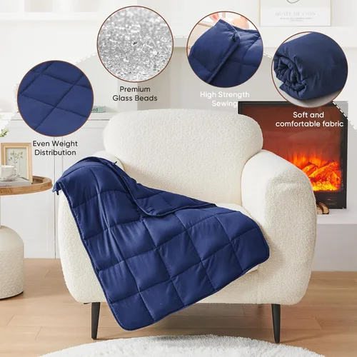 Vista 7 de BETU - Manta de regazo con peso para adultos, 5 libras, 24 x 29 pulgadas, decorativa, refrescante, manta de viaje portátil, pequeña y suave, regalo