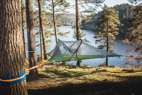 Vista 4 de Tentsile Connect V3 - Hamaca de tienda de campaña para 2 personas, The Original Tree Tent Company, capacidad de 880 libras, casa de árbol portátil