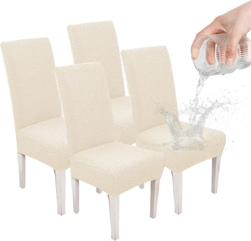Vista 13 de Parsons - Funda para silla de comedor, funda desmontable para silla de sofá, funda retráctil (2, albaricoque)
