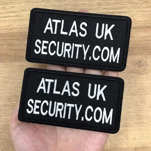 Vista 4 de kamao Parches con nombre bordado personalizados de 3.5 pulgadas de ancho x 2 pulgadas de alto, 2 unidades de etiqueta militar personalizada