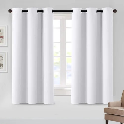 Vista 14 de MeilleMaison Cortinas opacas para dormitorio, con aislamiento térmico, oscurecimiento de habitación, cortinas insonorizadas para ventana, cortinas
